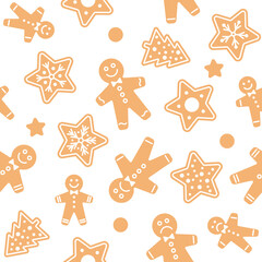 Christmas Pattern. Seamless Vector Background.