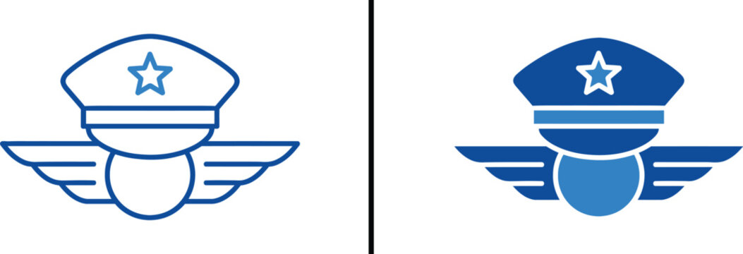 Pilot's Badge Design: A symbolic emblem of aviation prowess. This unique design features a pilot's cap. A great visual for those seeking to showcase the aviation.