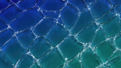 Abstract Blue and Green Geometric Pattern with Textured Surface.
