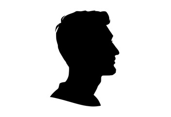 a silhouette of a man profile with a profile viewblack, head, man, profile, stare, woman 
