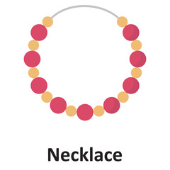 Necklace Vector Icon which can easily modify or edit