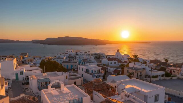 The stunning town of Paros, Greece on a summer day
