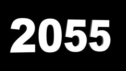 Flipping 3D 2055 dynamic Happy New Year’s celebration symbol ideal holiday greetings business strategy planning motivational goals. Great for celebrations, events, messages, and festivals. 