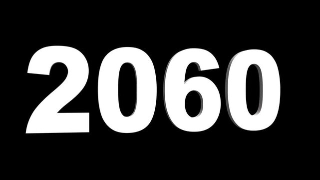 Flipping 3D 2060 dynamic Happy New Year’s celebration symbol ideal holiday greetings business strategy planning motivational goals. Great for celebrations, events, messages, and festivals. 