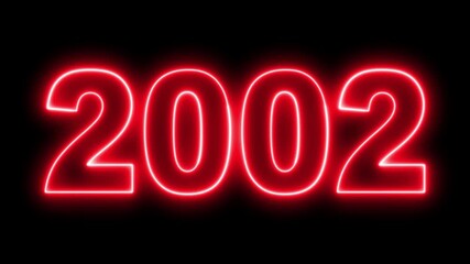 2002 Happy new year 2002 neon animated background greetings happy new year 2002 fireworks neon text . Represents New Year's Eve, celebration, Christmas, countdown, and future concepts.