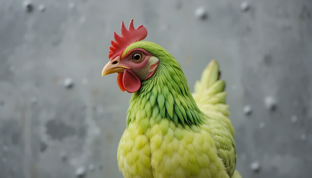 portrait of a rooster green screen picture 