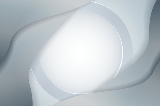 Abstract grey wave background with central frame. Modern luxury vector template for presentation title or product display.
