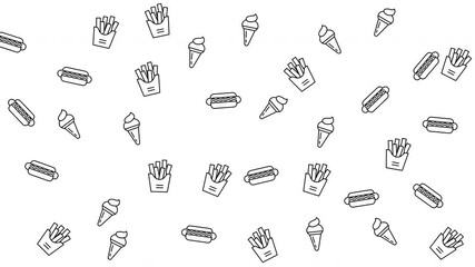 Perfect for summer food blog posts, menu designs, fast food restaurant promotions, or social media content featuring delicious treats.