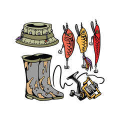 fishing vintage illustration vector design