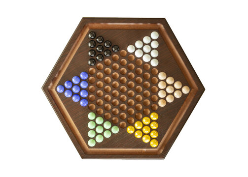 chinese checkers game isolated on transparent background