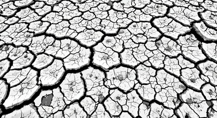 Cracked dry earth texture a symbol of drought and environmental change.