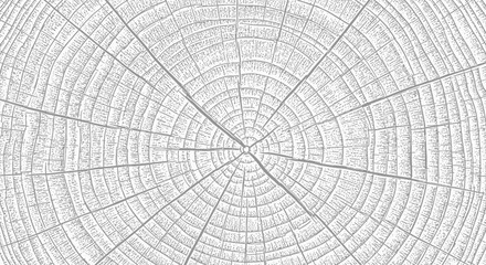 Abstract white wood grain texture showing tree growth rings.