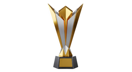 Stunning golden trophy symbolizes winning, achievement and success, perfect for awards ceremonies and corporate recognition events