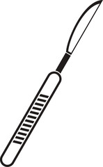 Surgical knife vector illustration. Surgical scalpel icon. Medical instrument vector illustration for healthcare. Scalpel icon. medical surgical surgery tool equipment. 