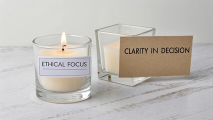 Serenity and Reflection with Candles and Clarity in Decision-Making for a Peaceful Mindset and Inspirational Environment