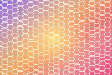 Abstract digital gradient honeycomb pattern background modern design