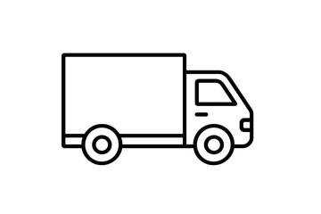 Small commercial cargo delivery truck vehicle used for logistics and transportation services