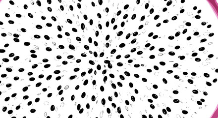 Close-up of dragon fruit seeds a vibrant and healthy tropical fruit.