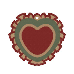 Christmas decoration heart shaped and ribbon red wine  good for garland gift wrap