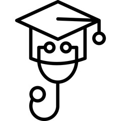 Medical Education line icon