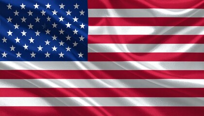 Fototapeta premium United States flag, realistic fabric flag, Independence Day flag