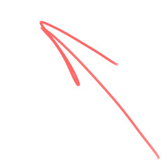 red arrow on white background
