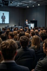 Obraz premium People Sitting in a Crowded Audience. AI Generated.