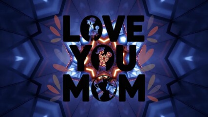 Seamless tunnel video vj loop screensaver creating hypnotic visual effects of love and connection through vibrant colors and shapes