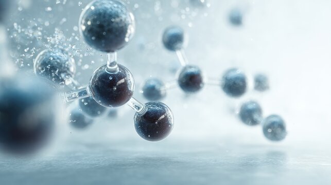 Detailed atomic structure visualization for scientific research background