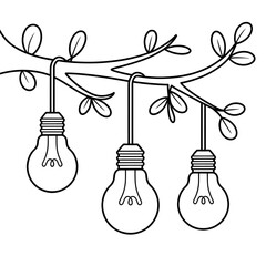 Creative Light Bulb String Art Design for Home Decor
