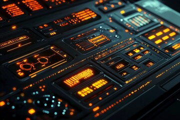 Close up view of a computer keyboard featuring various buttons and key layouts