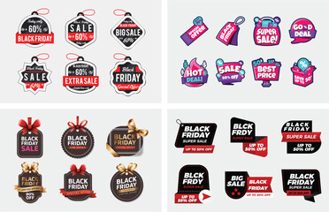 Black Friday Sale Tag Collection Set