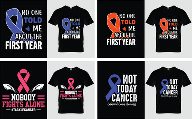 Cancer Awareness TShirt Design Set