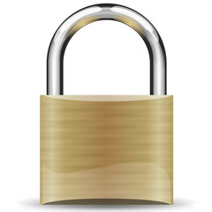 Realistic Metal Padlock