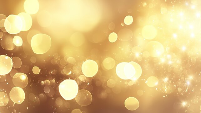 A soft golden background, adorned with twinkling bokeh lights, perfect for high-end events, celebrations, invitations, or luxury brand visuals that convey sophistication and warmth.