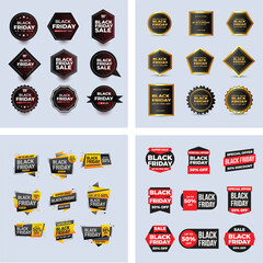 Badge collection black friday simple design