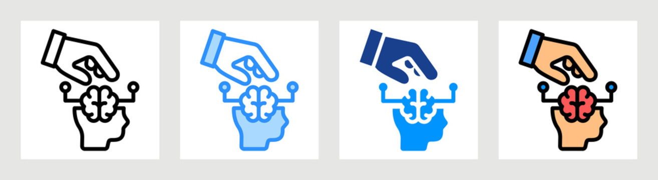 Mind Control Icon Collection Set Multiple Style