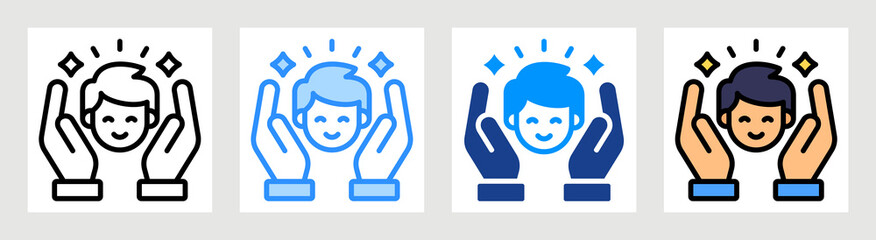 Happiness Icon Collection Set Multiple Style
