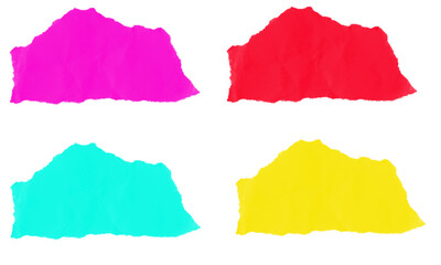 Four colorful abstract shapes in a grid arrangement against a black background