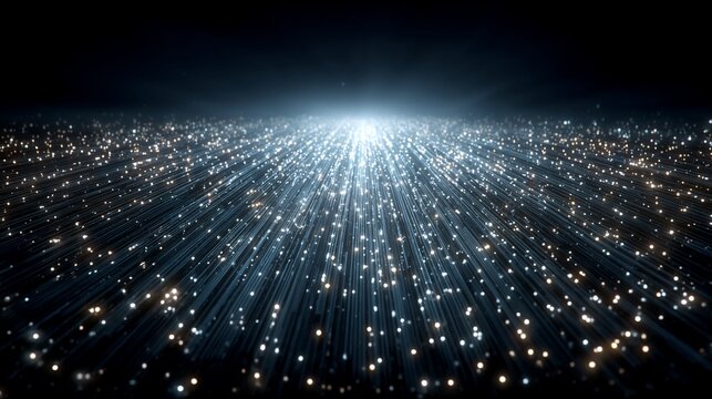 Abstract data stream visualization representing modern technology and digital connection