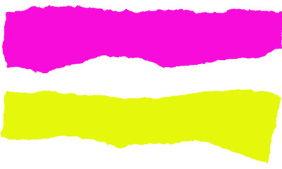 Two abstract rectangles one in pink and one in yellow on a black background art
