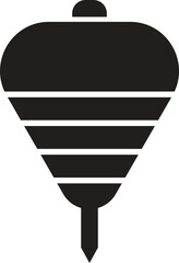 Spinning Top Silhouette Vector for Toy, Childhood, or Retro Themes