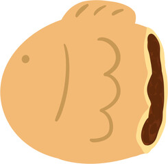 팥 붕어빵 머리