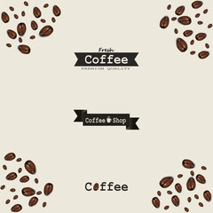 Set of coffee logos. Vector illustration.