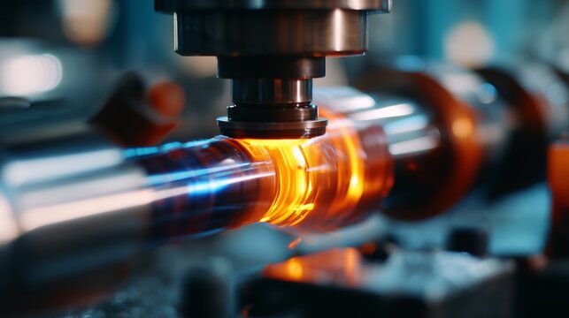 Precision machining process in a modern manufacturing facility