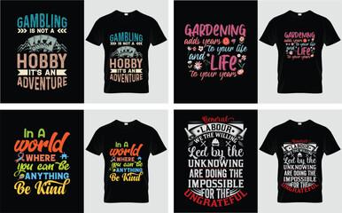 Motivational Quote TShirt Design Set