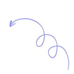 Obraz premium spiral arrow, curly arrow blue