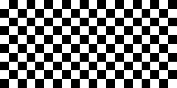 black and white checkered background. Black and white checkered chess and checkerboard pattern design illustration