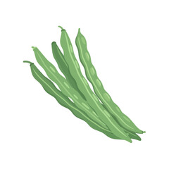 Vibrant Fresh Green Beans Still Life for Culinary and Nutritional Concepts