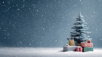 Christimas Card Design of Christmas Tree